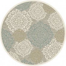 Абстрактный круглый рельефный ковер из вискозы GENOVA 38001 6555 90 Круг