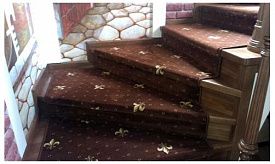 Пушистый полушерстяная ковровая дорожка LILIA с укладкой на лестницу