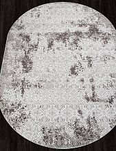 Однотонный ковер SILVER-A F392 GRAY Овал
