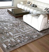 Ковер из бамбукового шелка ручной работы FENDI taupe