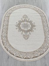 Овальный ковер обычный ворс MOSSO 27236A CREAM / NAVY Овал