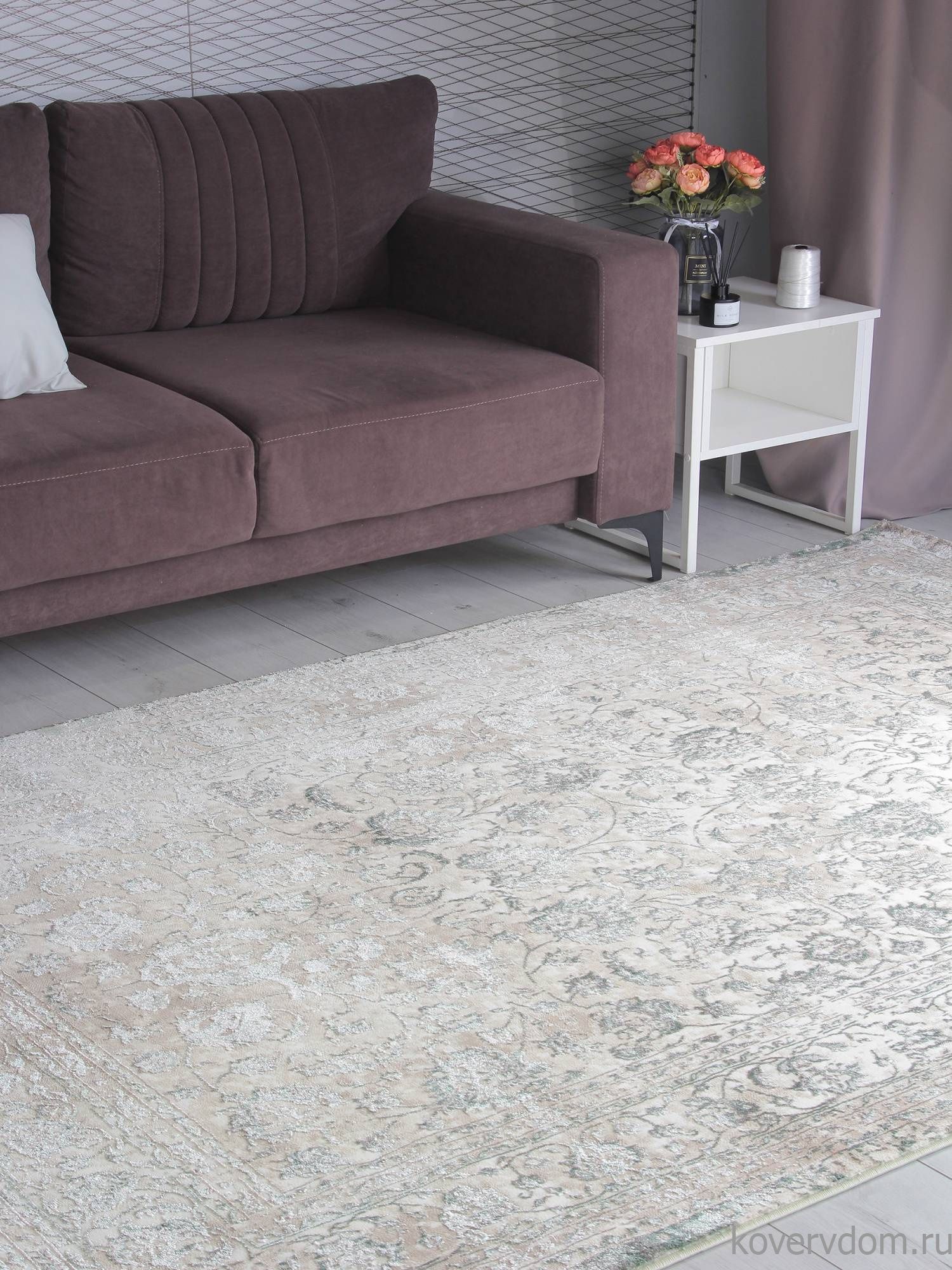 Ковер LILY 8504A S.WHITE / P.GREEN