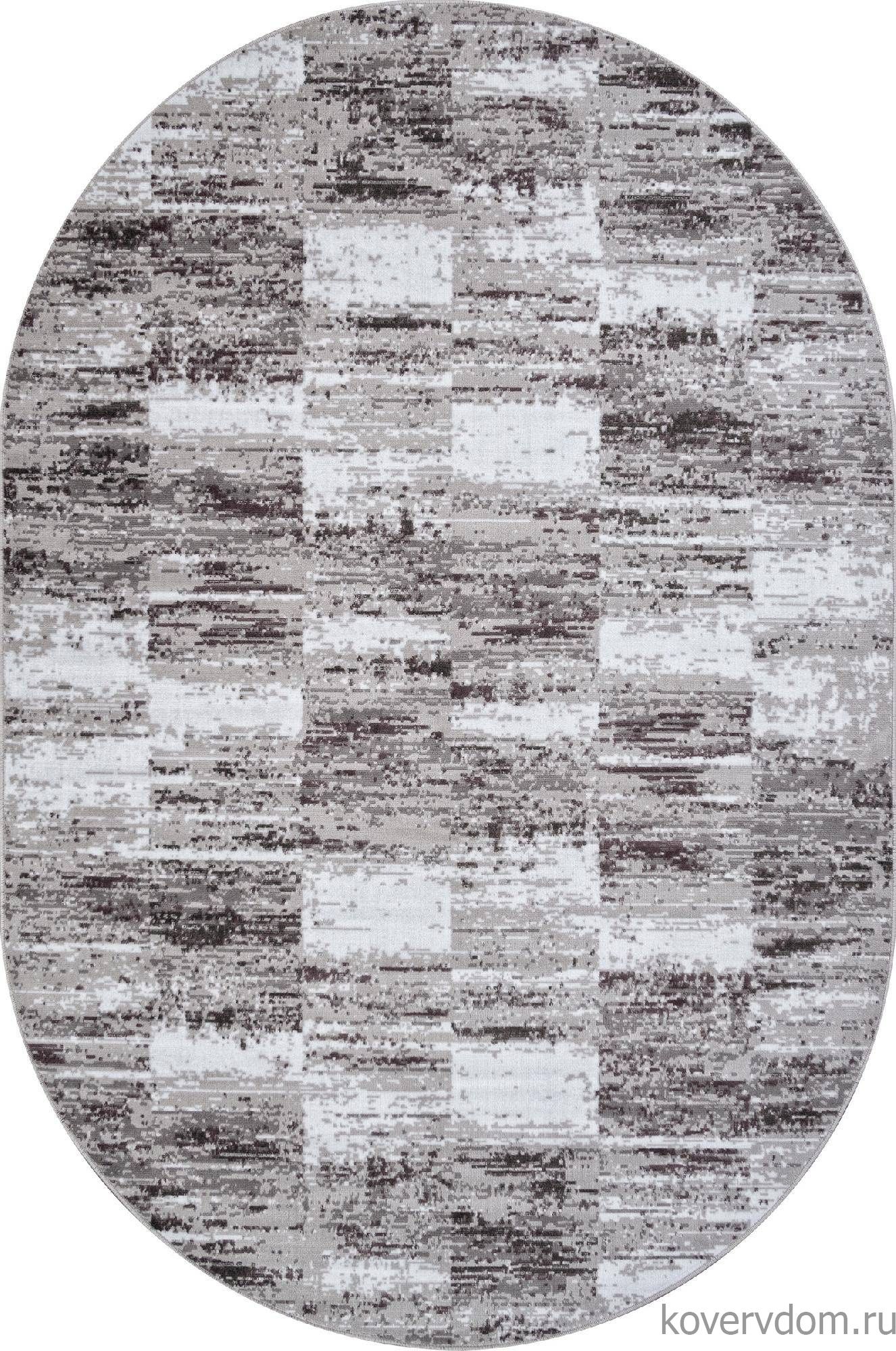 Ковер SILVER-A F394 GRAY Овал