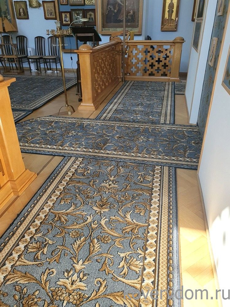 Ковровая композиция в храм 39-38 сине-голубая Ковровая композиция в храм 39-38 сине-голубая