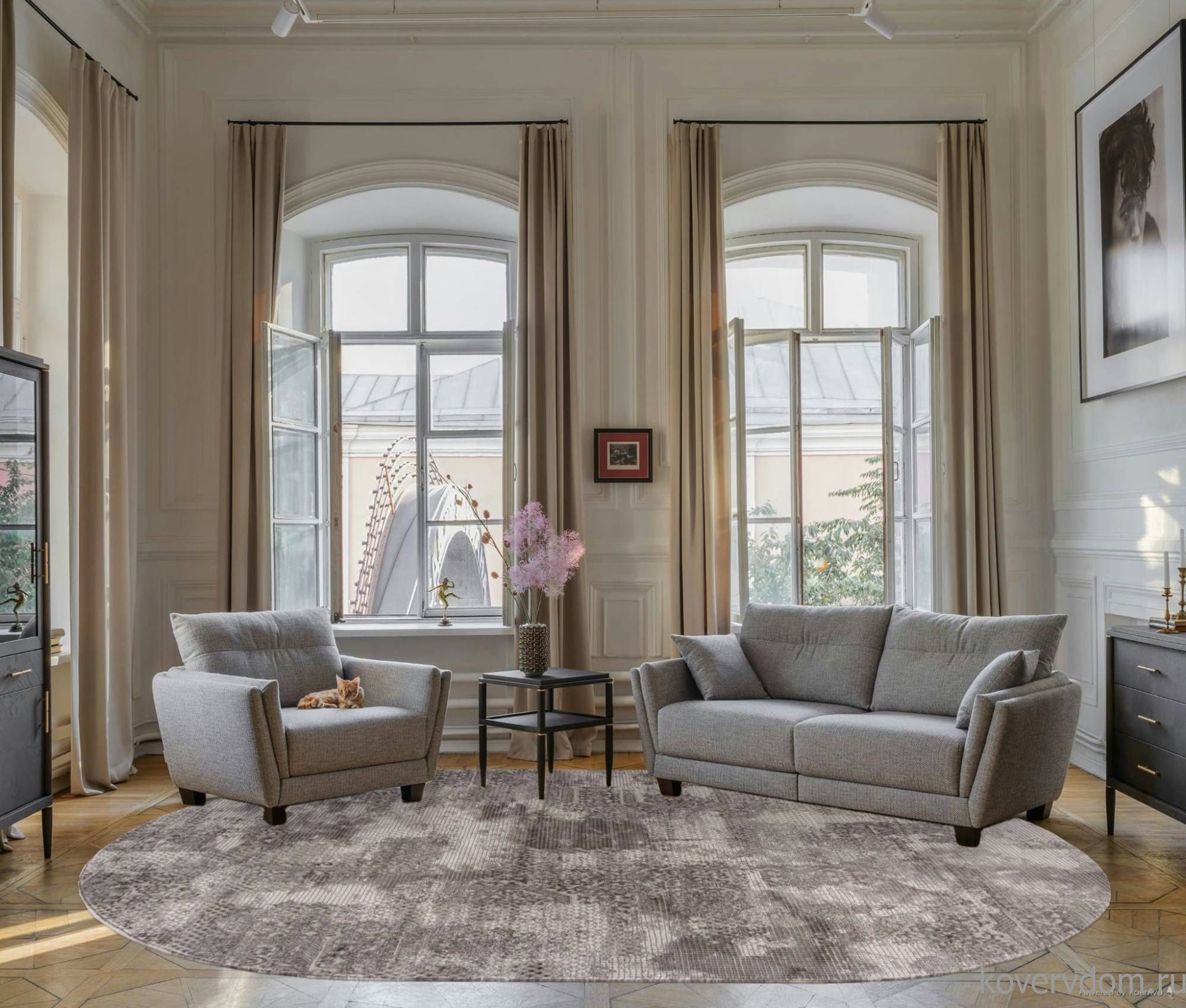 Ковер LUCCI P1157 L.GRAY / L.GRAY Овал Ковер LUCCI P1157 L.GRAY / L.GRAY Овал