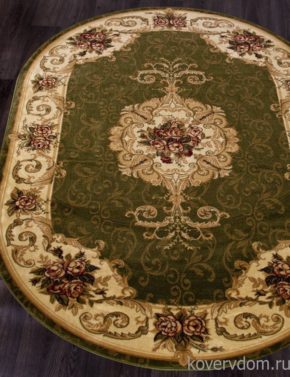 Ковер OLYMPOS D467 GREEN Овал