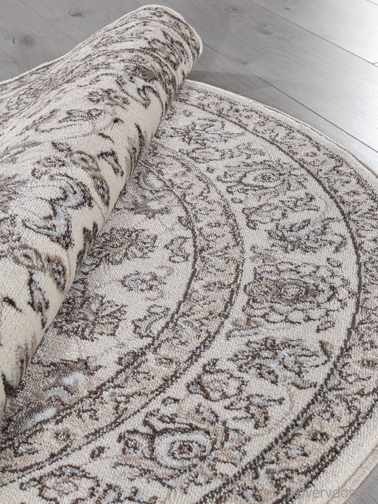 Ковер LUXE L009 CREAM-BROWN Круг