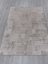Пушистый овальный ковер LIMAN F168 CREAM-GRAY