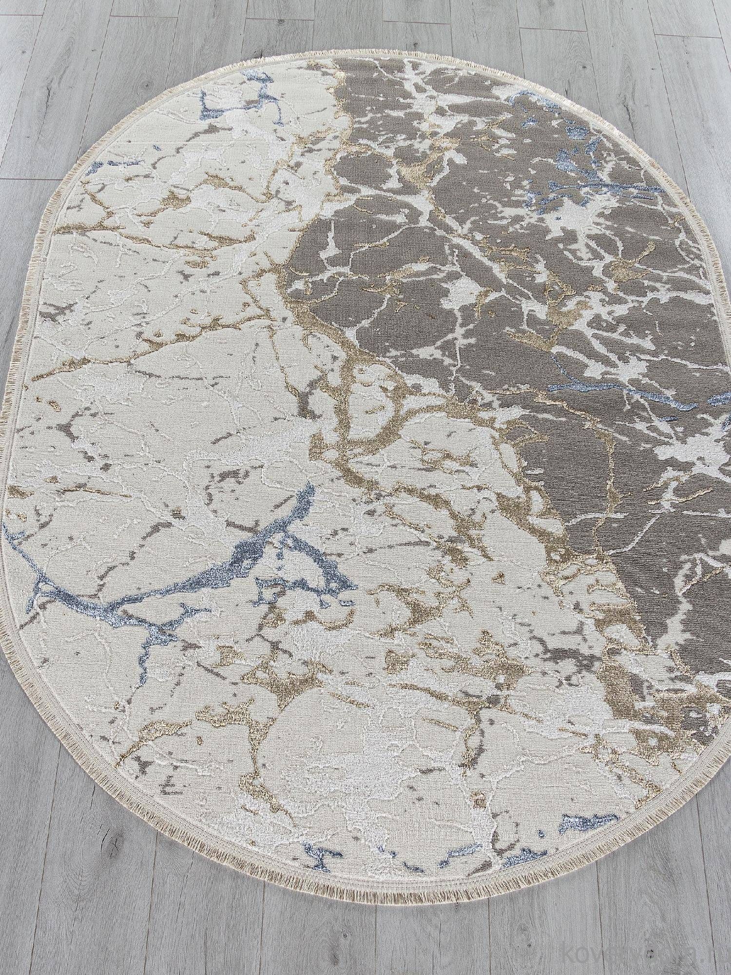 Ковер MOSSO 27231A GRY / BLUE Овал