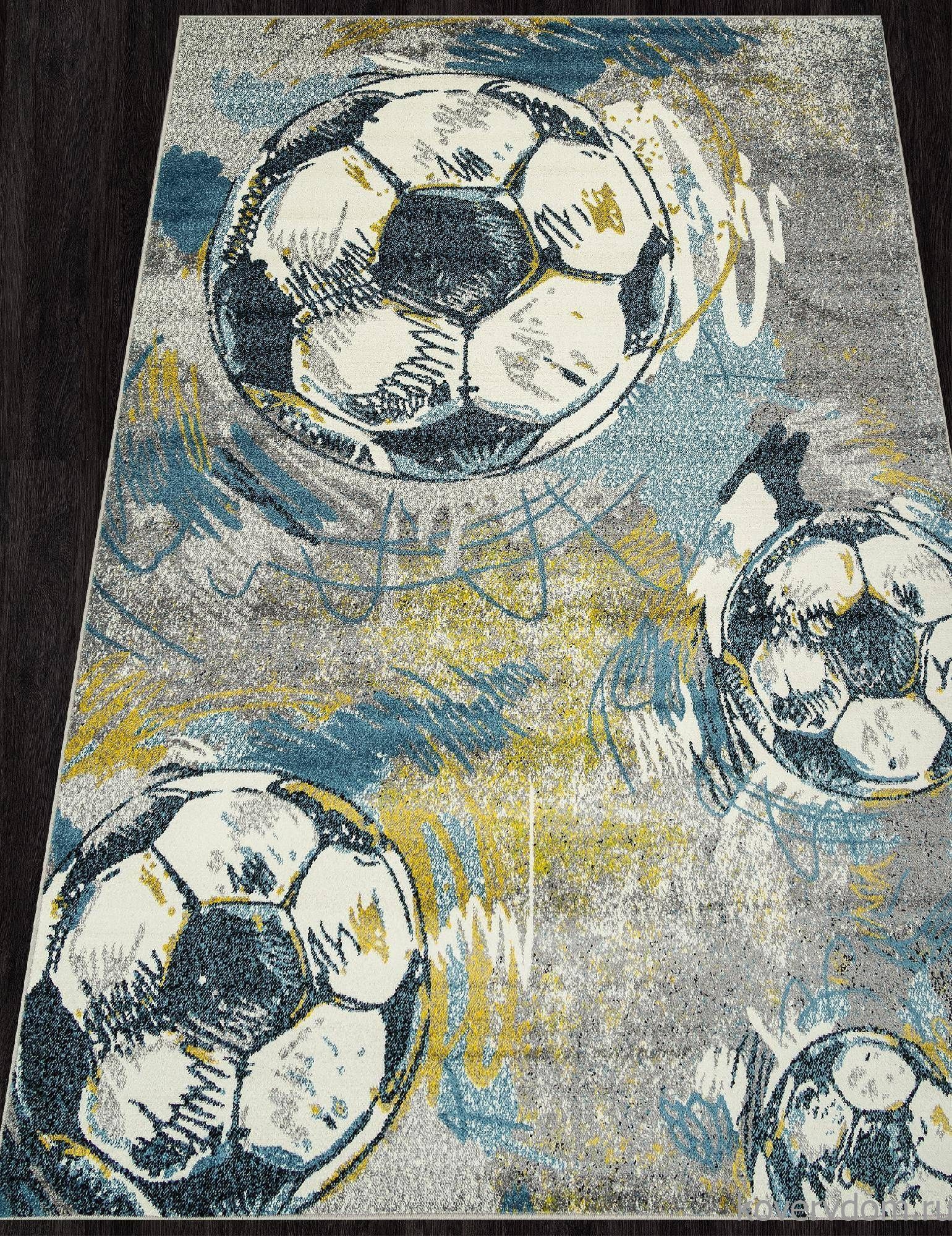 Ковер с футбольными мячами ORION C077 MULTICOLOR Ковер с футбольными мячами ORION C077 MULTICOLOR