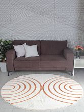 Ковер RABBIT CARVING PX4005 CREAM / TERRA Круг