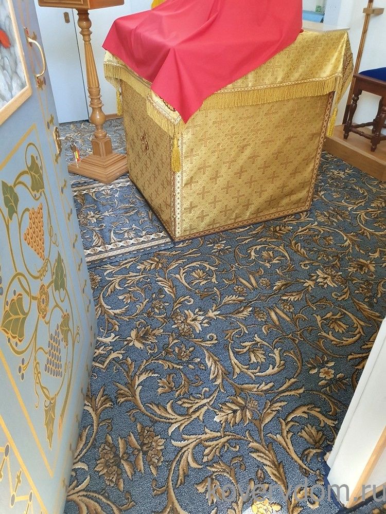 Ковровая композиция в храм 39-38 сине-голубая Ковровая композиция в храм 39-38 сине-голубая